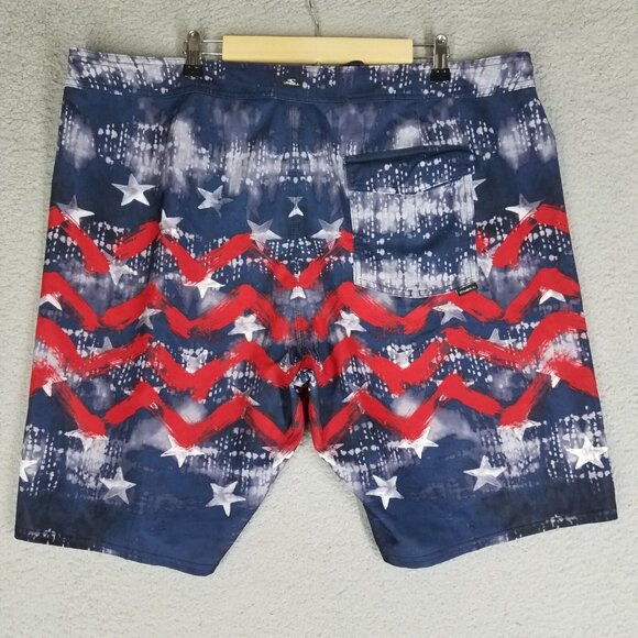 O'Neill Hyperfreak Boardshorts Adult 42 Swim America Patriotic Stretch Men's - Picture 2 of 10